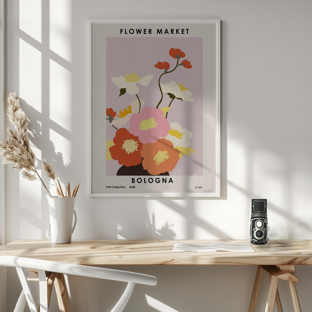 Flower Market. Bologna Poster