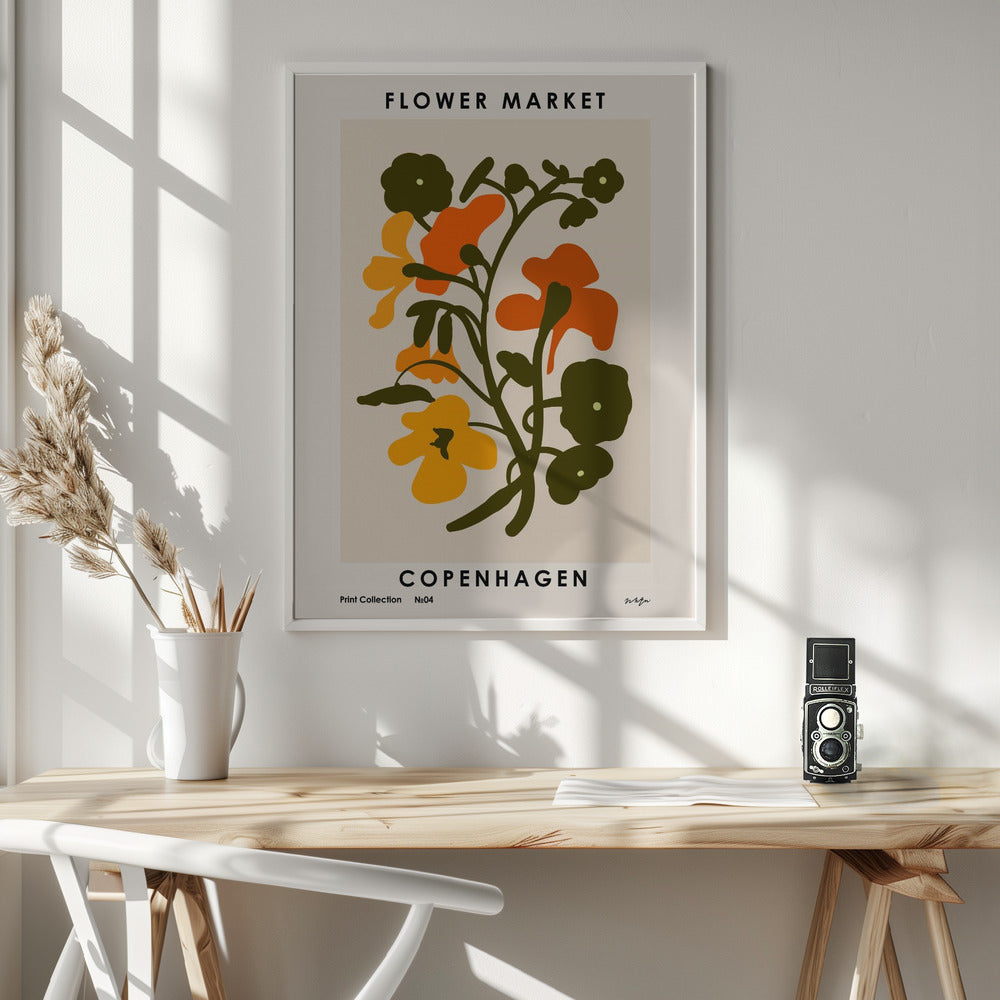 Flower Market. Copenhagen Poster