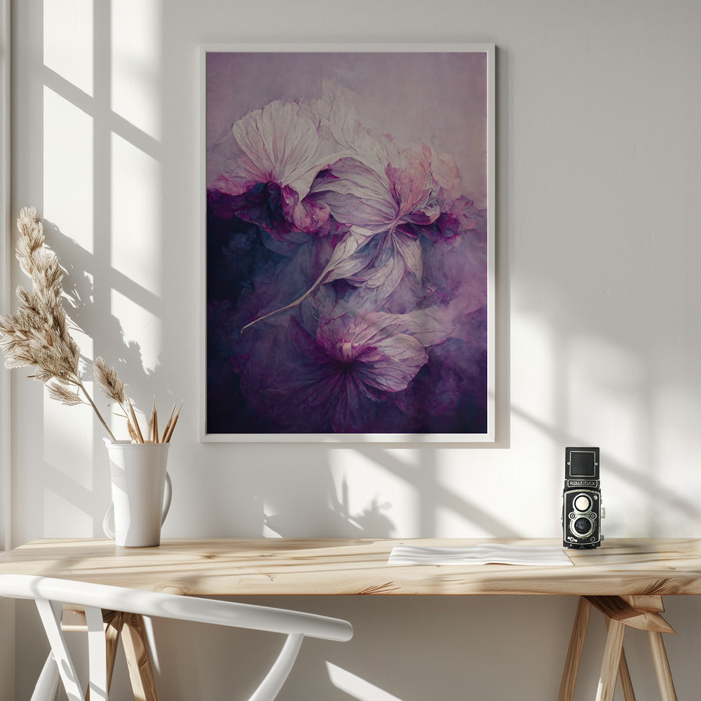 Purple Peony Poster