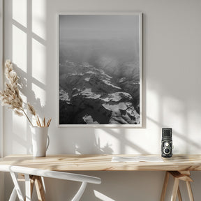 Alps in Black and White Poster