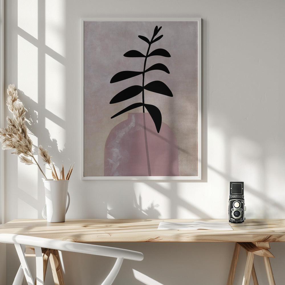 Eui vase with leaves Poster