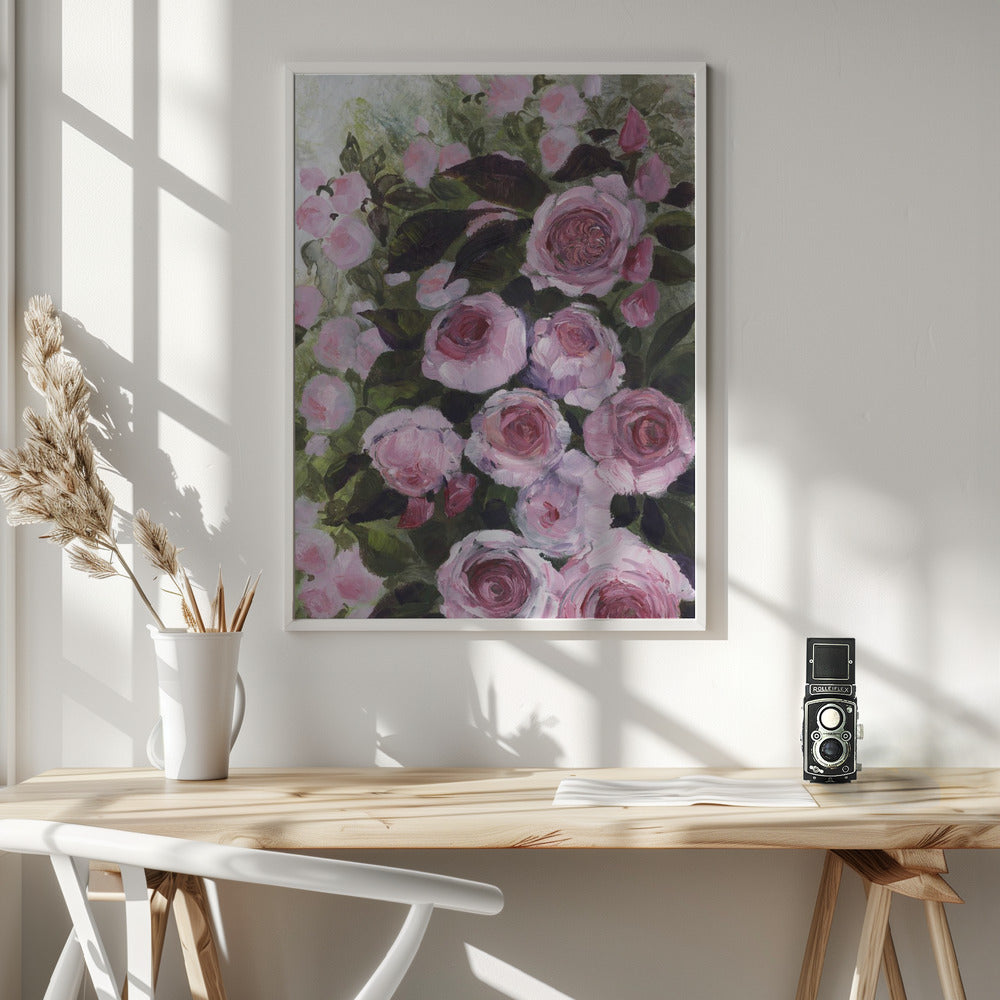 Aurorie painterly roses Poster