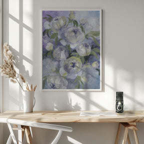 Sady painterly florals in violet Poster