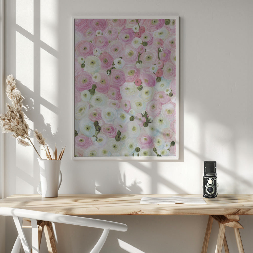 Gabry painterly ranunculus Poster