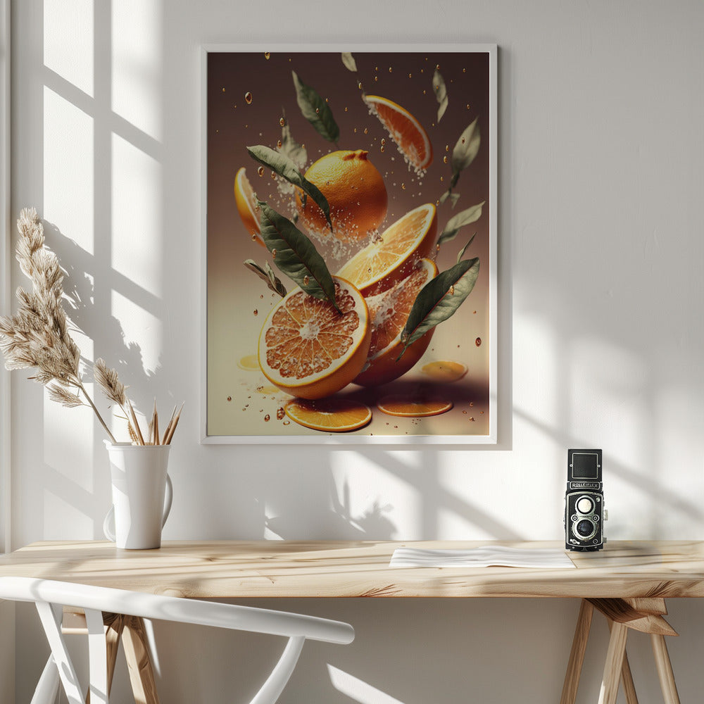 Fresh Oranges Poster