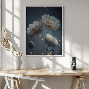 Flowers At Night Poster