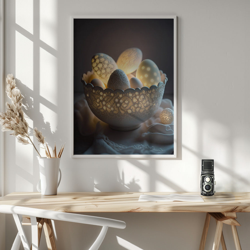 Glowing Eggs Poster