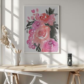 Maeko loose watercolor florals II Poster