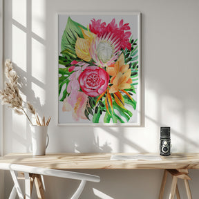 Celia tropical bouquet Poster