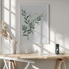 Watercolor laurel branch Poster