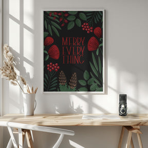 Merry everything in black Poster