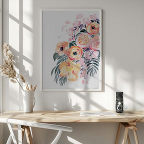 Danette bouquet in coral Poster