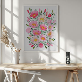 Winterlynn bouquet in pink Poster