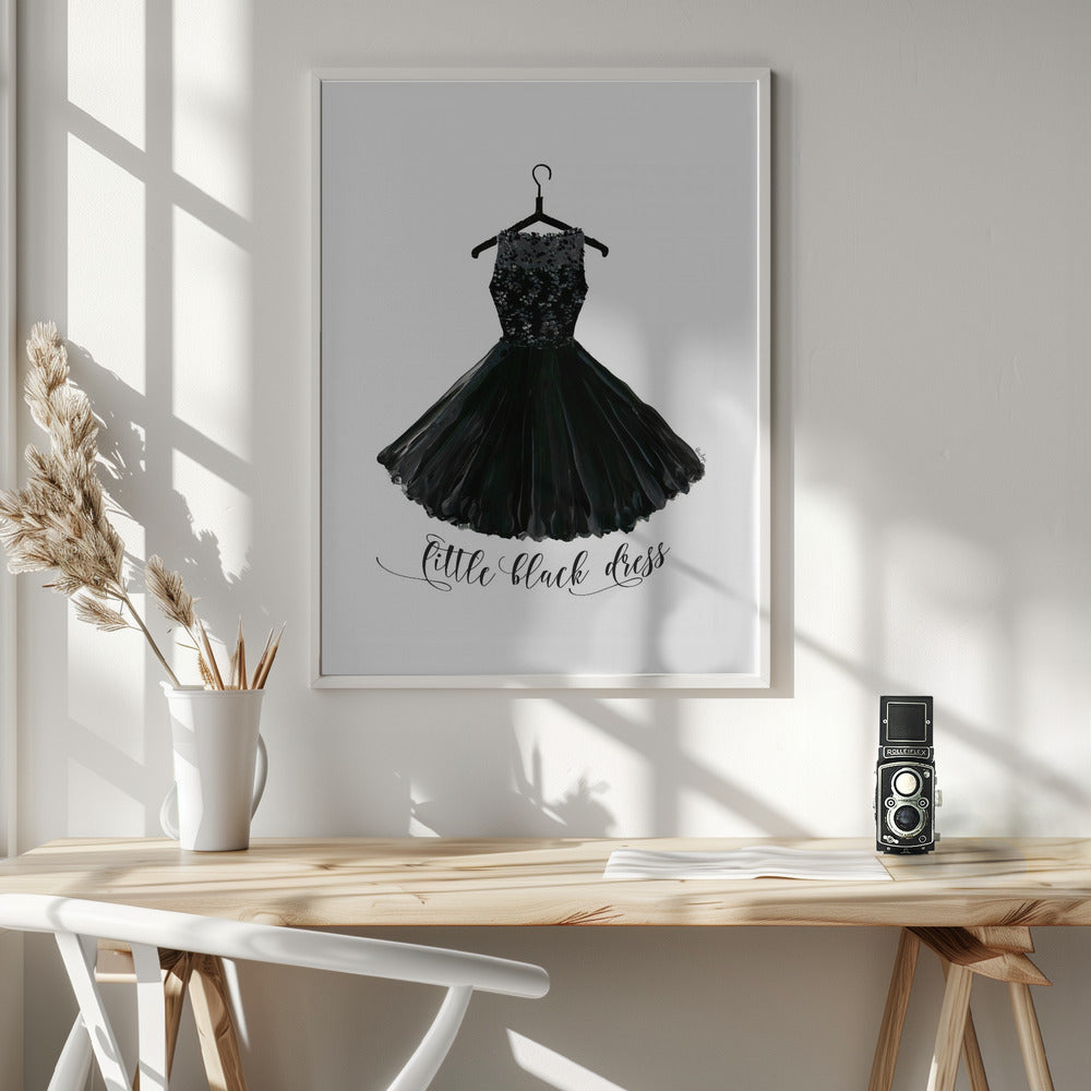 Little black dress in hanger Poster