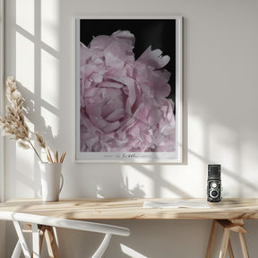 Enjoy the little things peony Poster