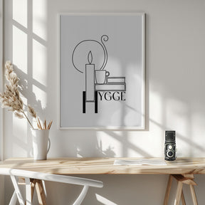 Hygge line art illustration Poster