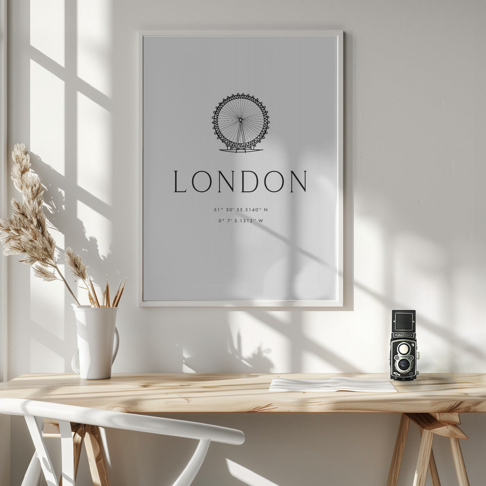 London city coordinates Poster