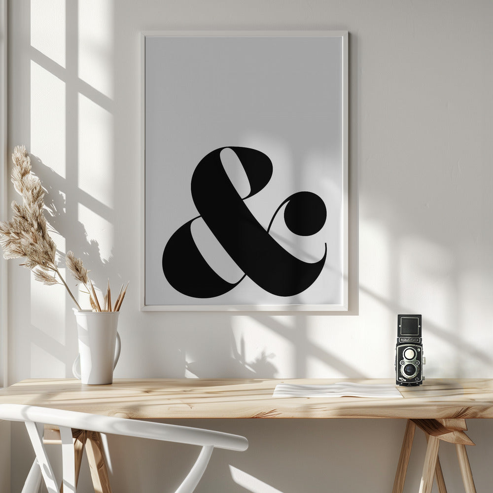 Scandi ampersand Poster