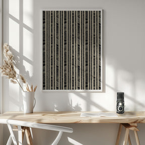 Beige Striped Pattern Poster