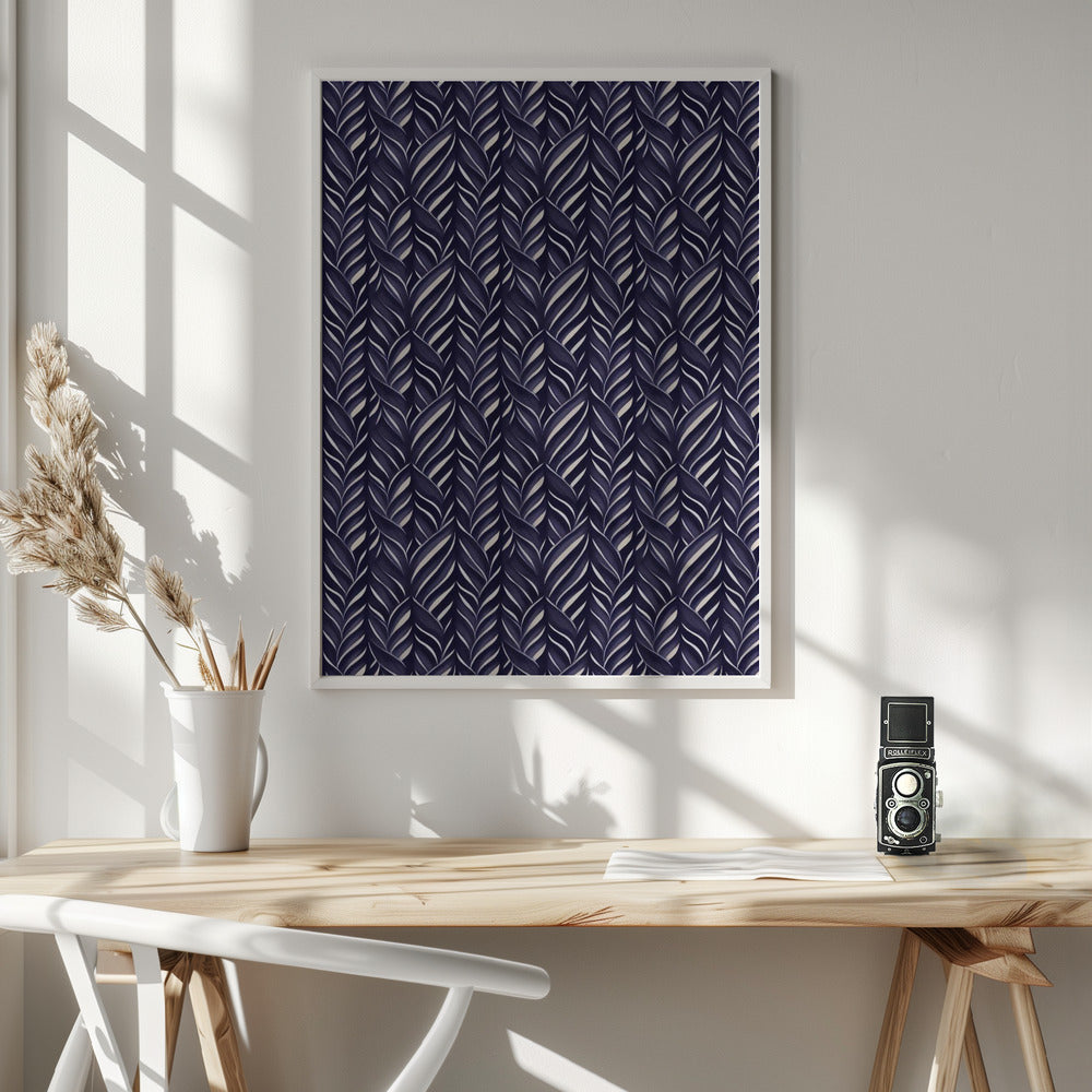 Indigo Blue Pattern Poster