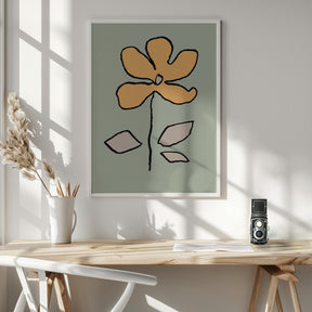 Flower Yellow and Green Poster