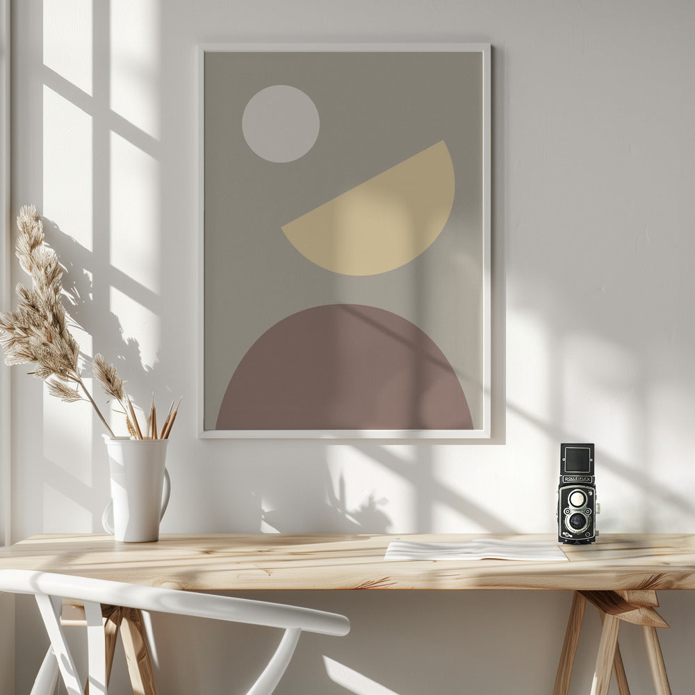 Arches Yellow and Gray Poster