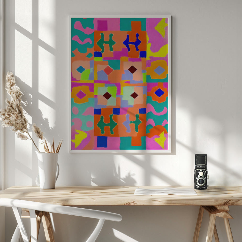 Neon Peru Pattern Poster