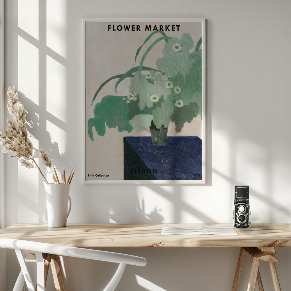 Flower Market. Lisbon Poster