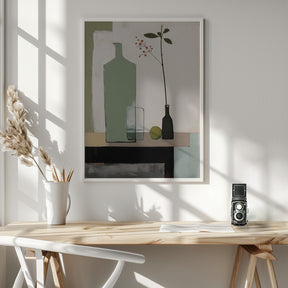 Bottle And Glass Poster