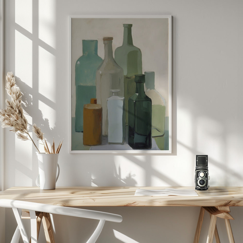 Green Bottles Poster