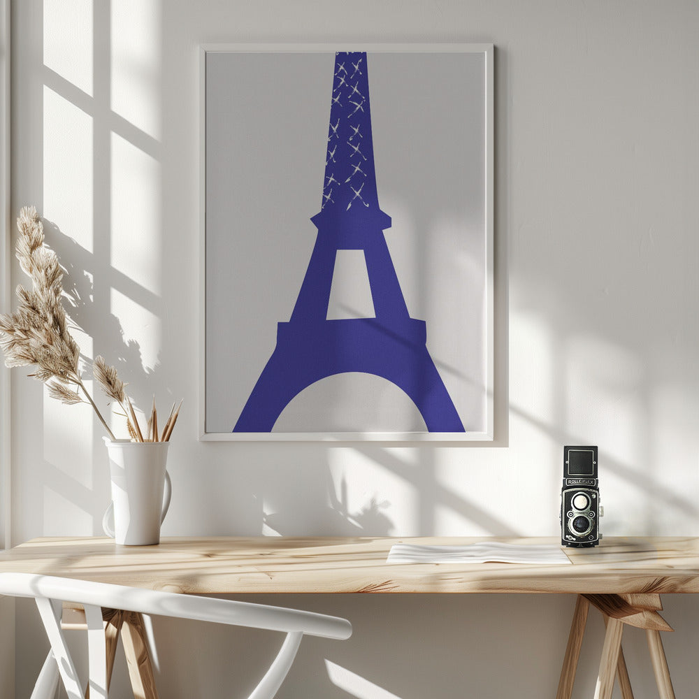 Eiffel Bleu Poster