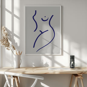 Nude Blue Poster