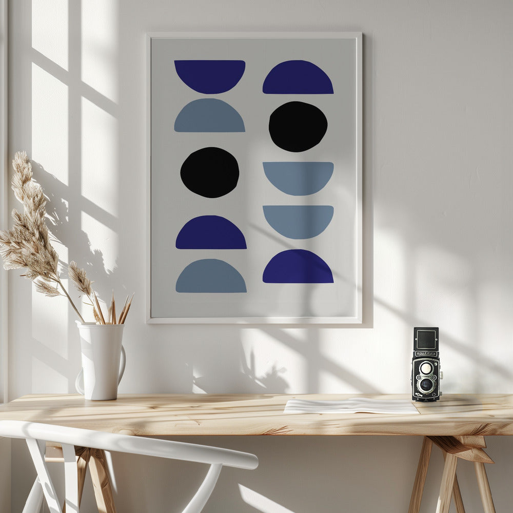 Blue Shapes 2 Poster