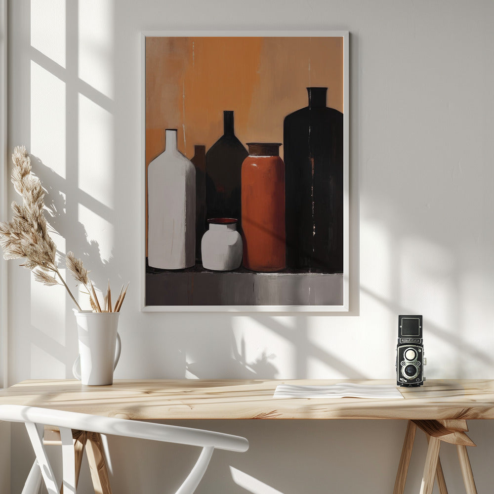 Still Life With Big Bottles Poster