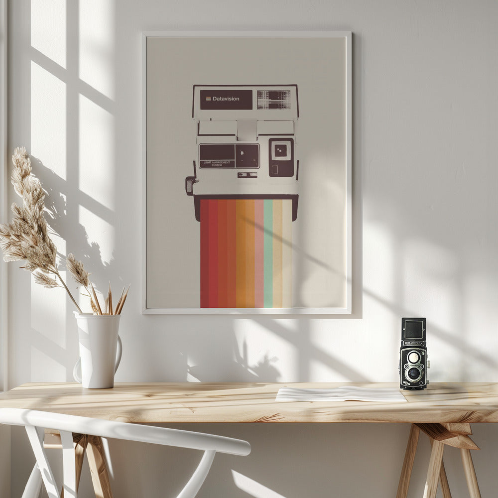 Instant Camera Rainbow Poster