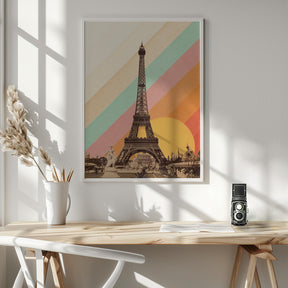 Eiffel Tower Rainbow Poster