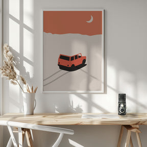 Car In Desert Poster