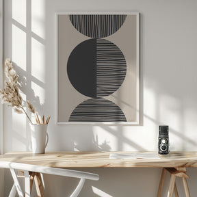 Black Circle Art Poster