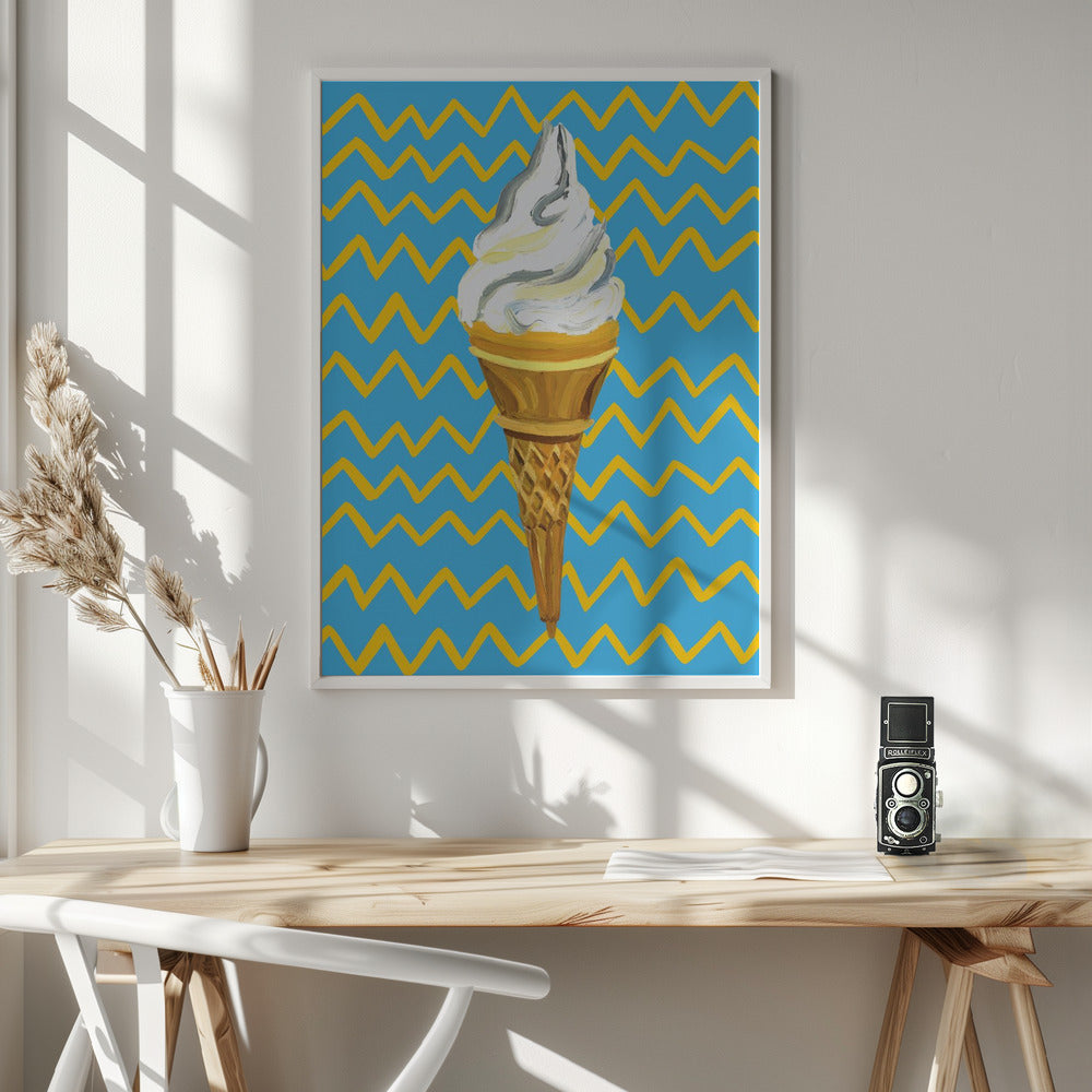 Ice Cream Blue Poster