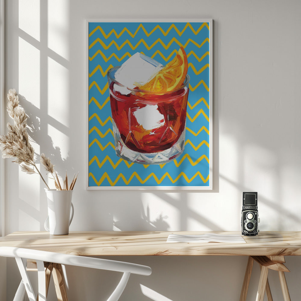 Negroni Blue Poster