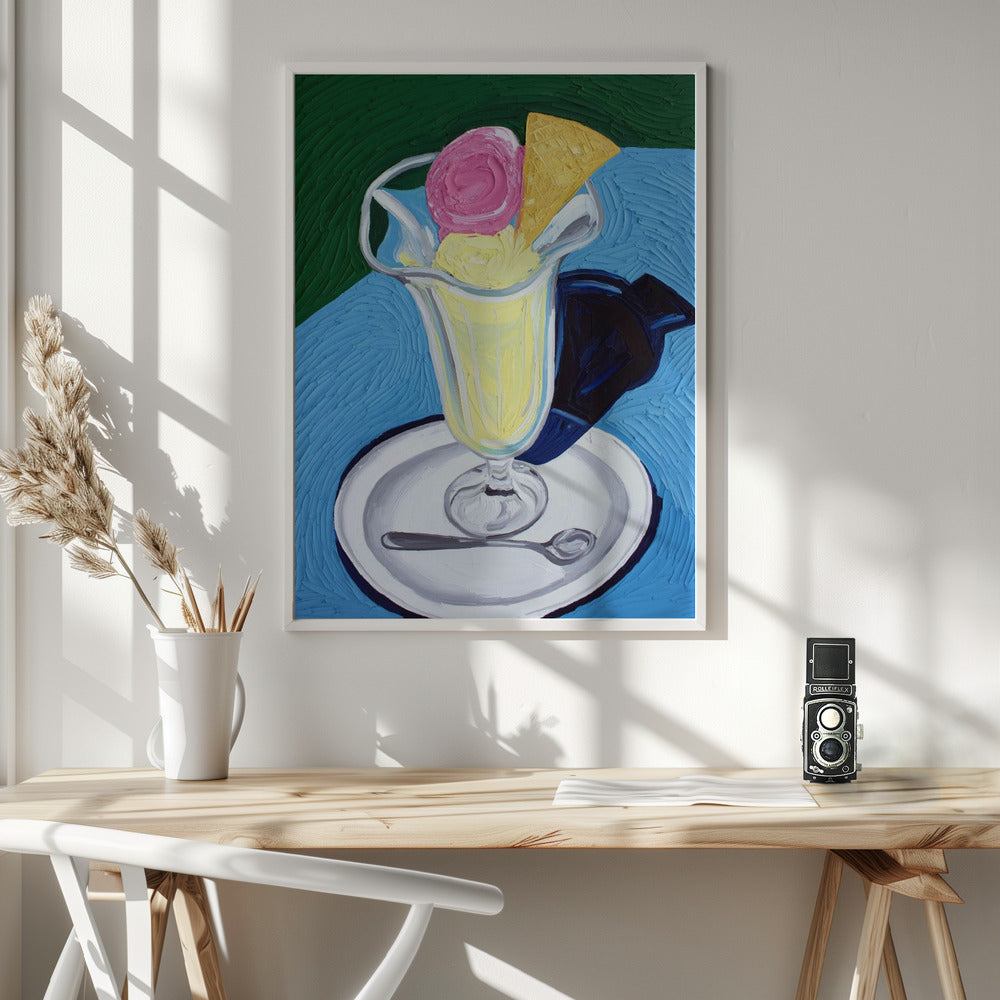 Raspberry and Vanilla Ice Cream Poster