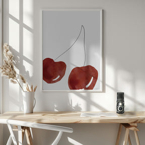 Isolated Cherries Poster