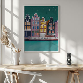 Amsterdam by night Poster