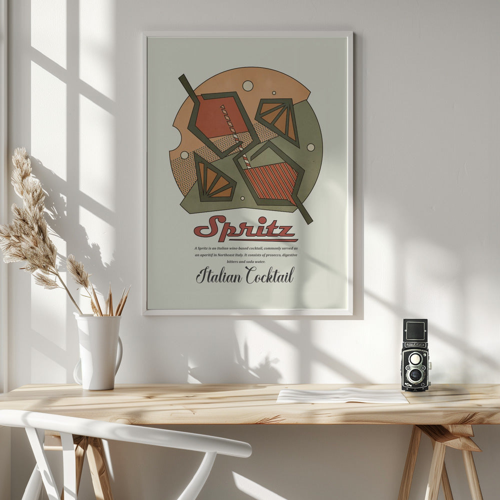 Geometrical spritz print Poster