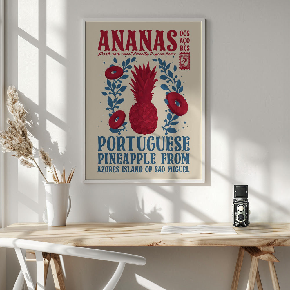 Pineapple kitchen print Poster