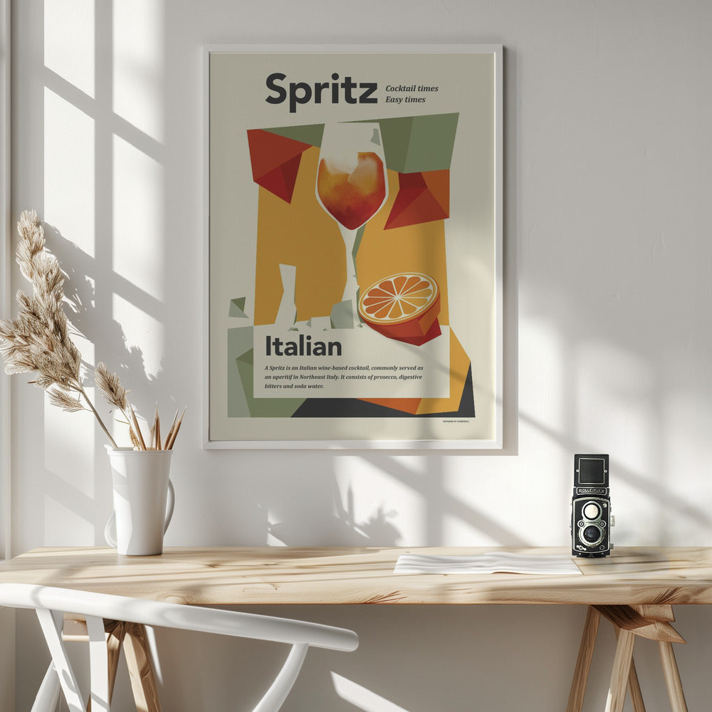 Aperol spritz print Poster