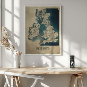 Great Britain map Poster