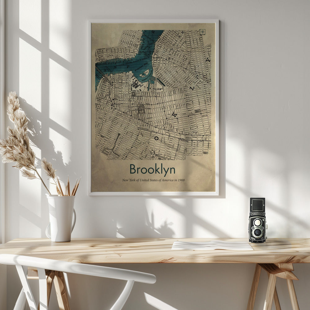 Brooklyn map Poster