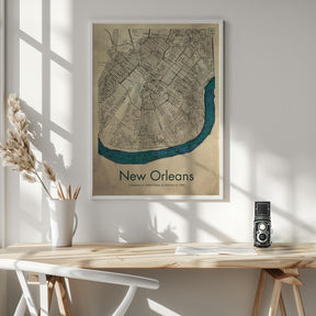 New Orleans map Poster