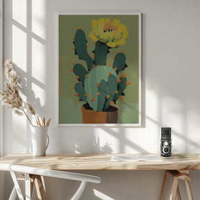 Flowering Cactus Poster